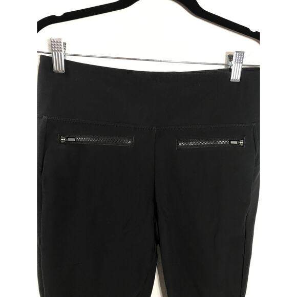 Athleta Stellar Crop Pants Black Women's Medium Petite Travel Sporty Easy - Picture 3 of 11